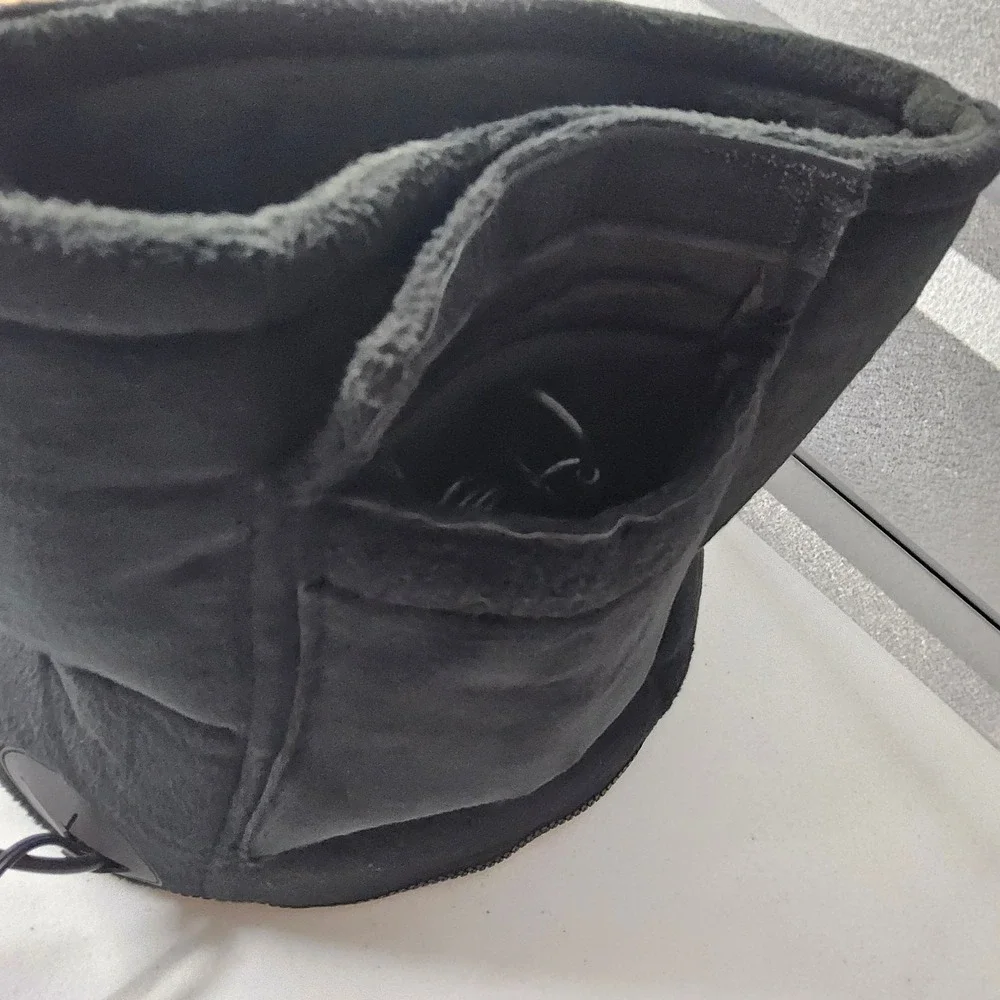 Brookstone Shiatsu Foot Massager and Warmer‎ with Heat Black Plush Cover 2-in-1